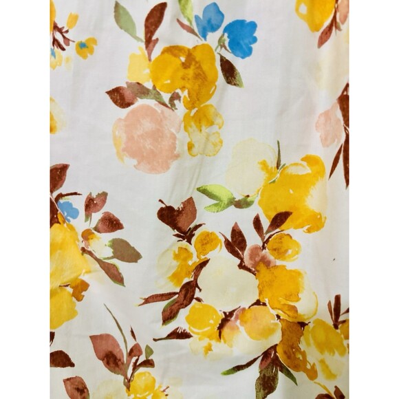 Abercrombie & Fitch puff sleeve babydoll mini dress in yellow floral Sz S - Picture 4 of 11